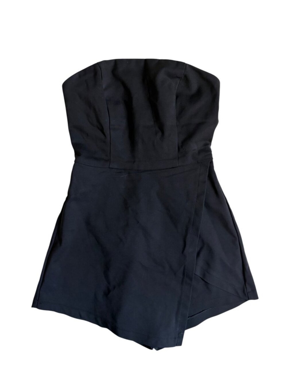 Princess Polly Strapless Romper (Black) - Extra Small